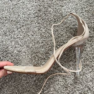 Raye the label clear lace up sandals size 8.5